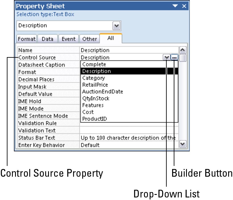 The Property Sheet undocked